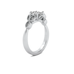 Load image into Gallery viewer, Leaf Diamond Oval Cut Semi Mount
