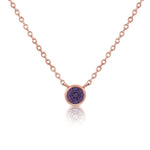 Load image into Gallery viewer, Purple Amethyst Bezel Necklace
