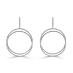 Load image into Gallery viewer, Duo Diamond Circle Earrings

