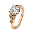 Load image into Gallery viewer, Leaf Diamond Semi Mount
