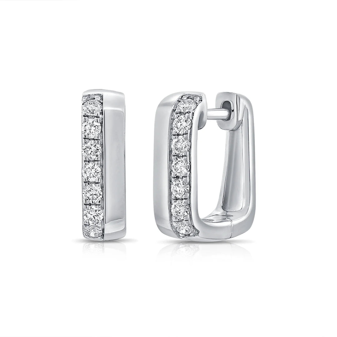 Rectangle Diamond Earrings