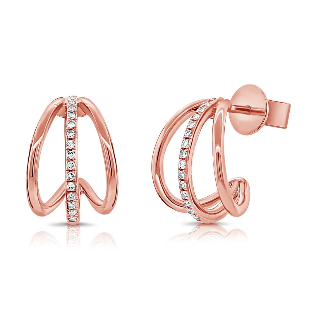 Mini Diamond Cage Earrings