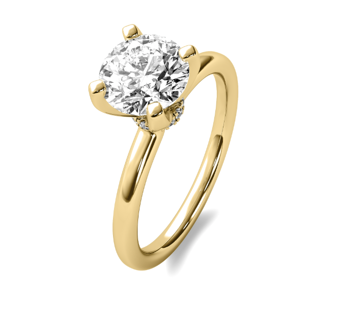 Circle Halo Diamond Semi Mount