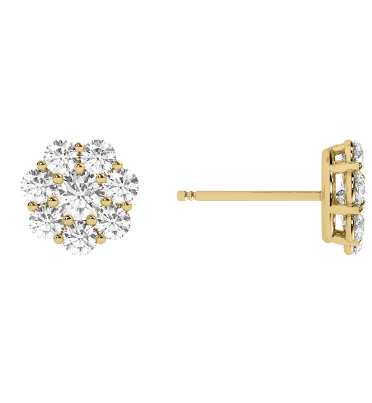 Lab Grown Diamond Cluster Earrings