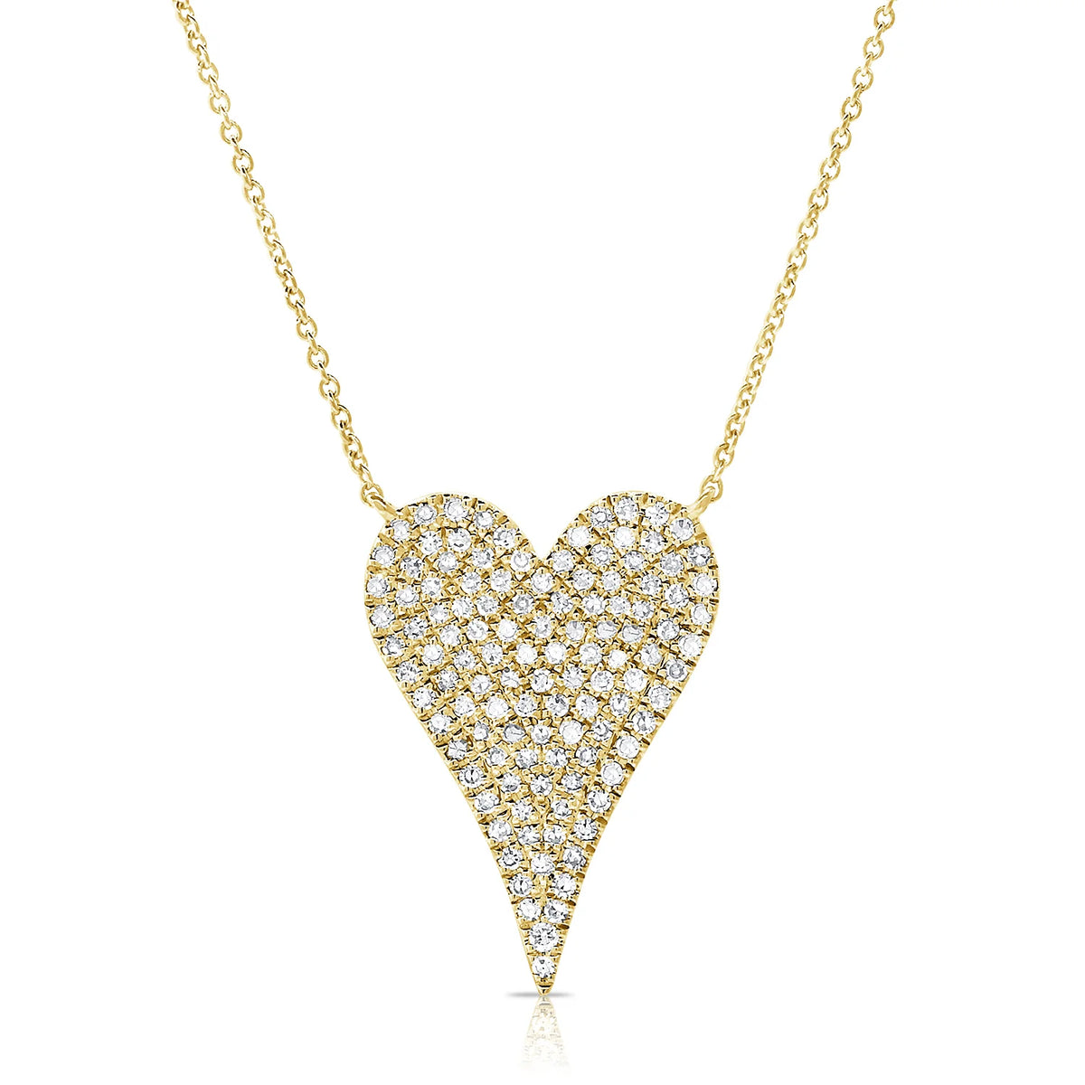 Petite diamond love heart necklace
