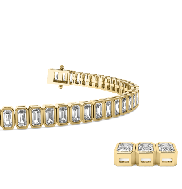 Ankara Emerald Bezel Tennis Bracelet