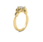 Load image into Gallery viewer, Leaf Diamond Oval Cut Semi Mount
