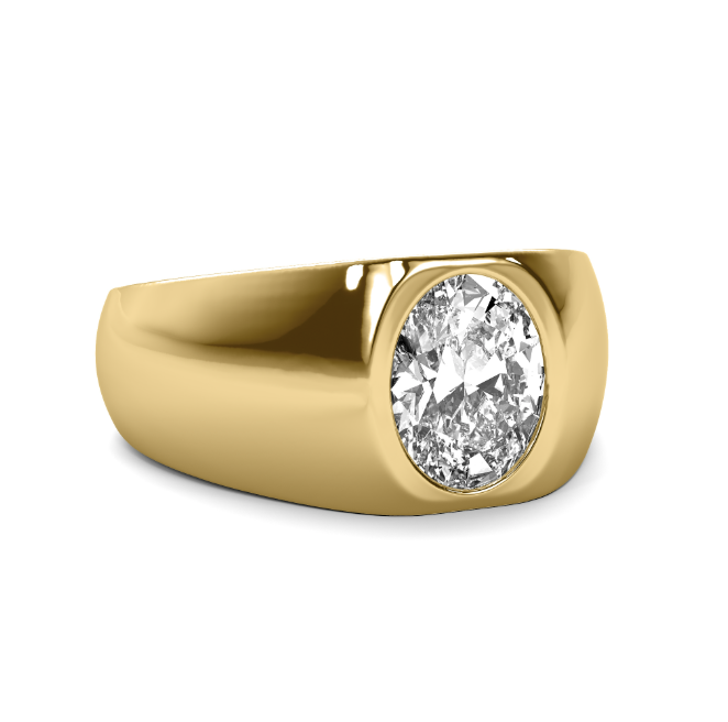 Bold OVAL Diamond Solitaire RING