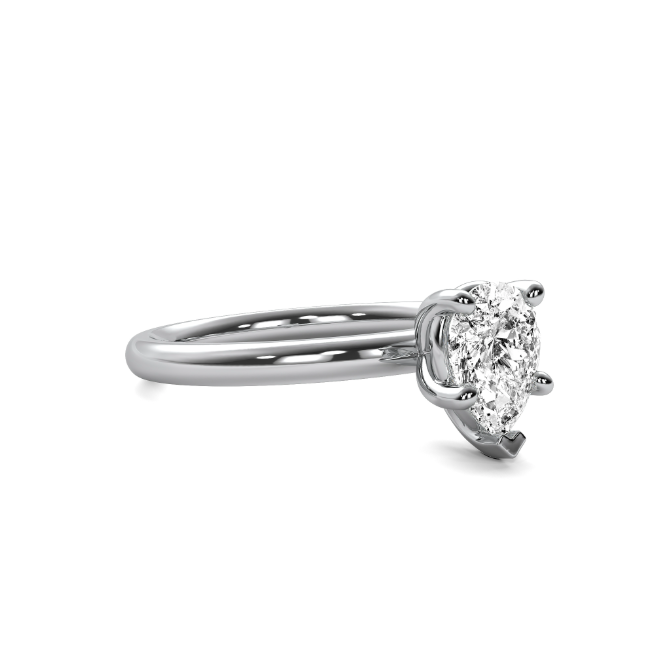 Dainty Pear Shape Solitaire Semi Mount