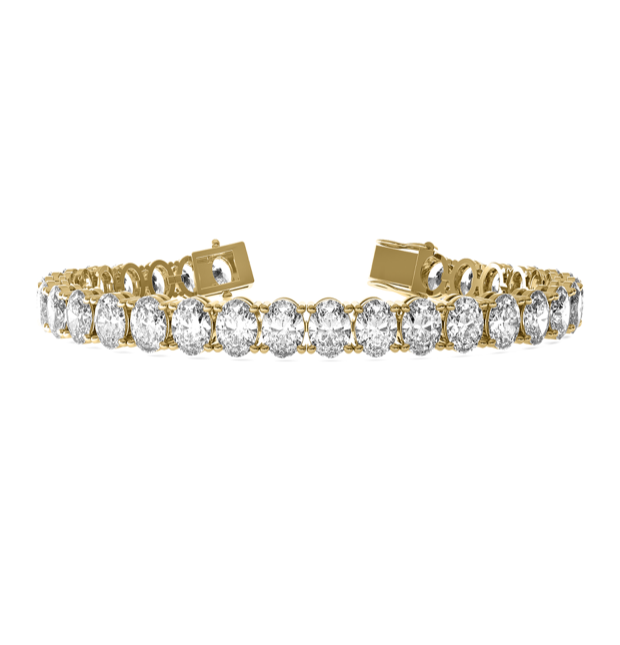 Lab grown oval diamond tennis bracelet