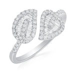 Load image into Gallery viewer, Petite Baguette Diamond Double Maple Leaf Ring
