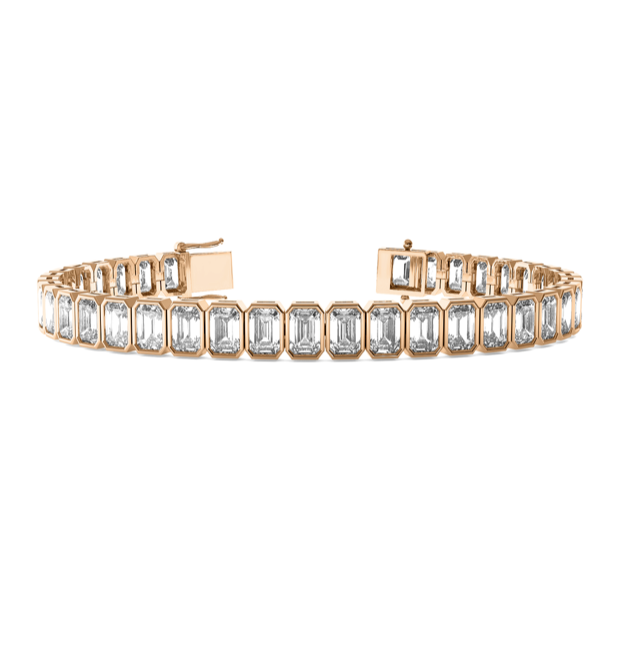 Ankara Emerald Bezel Tennis Bracelet