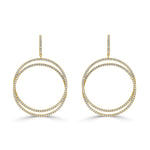 Load image into Gallery viewer, Duo Diamond Circle Earrings
