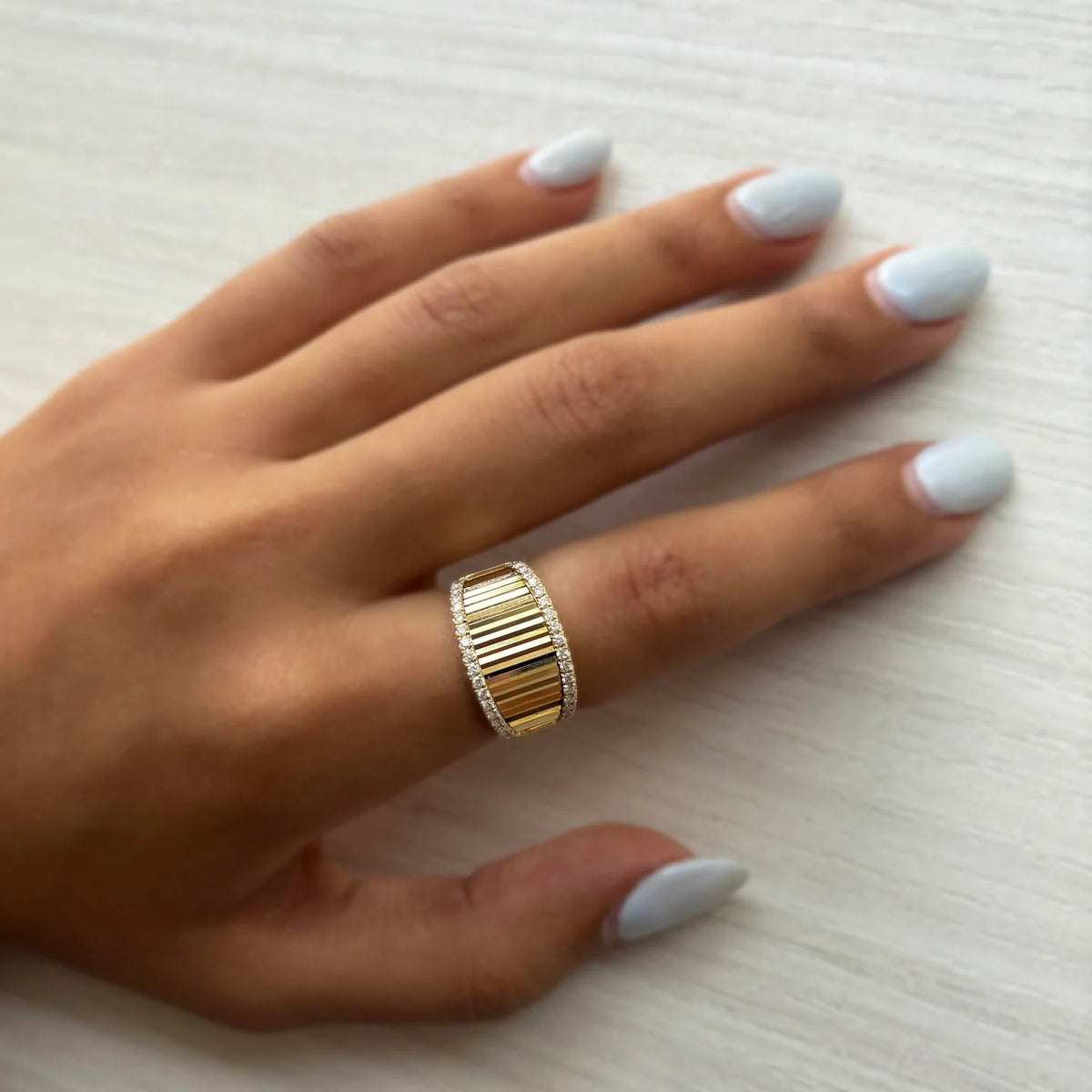 River dome diamond ring