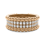 Load image into Gallery viewer, Bold Beaded Diamond Ring
