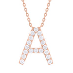 Load image into Gallery viewer, Print Diamond Initial Necklace
