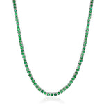 Load image into Gallery viewer, Sinead Emerald Tennis Necklace
