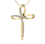 Load image into Gallery viewer, Lace Diamond Cross Pendant
