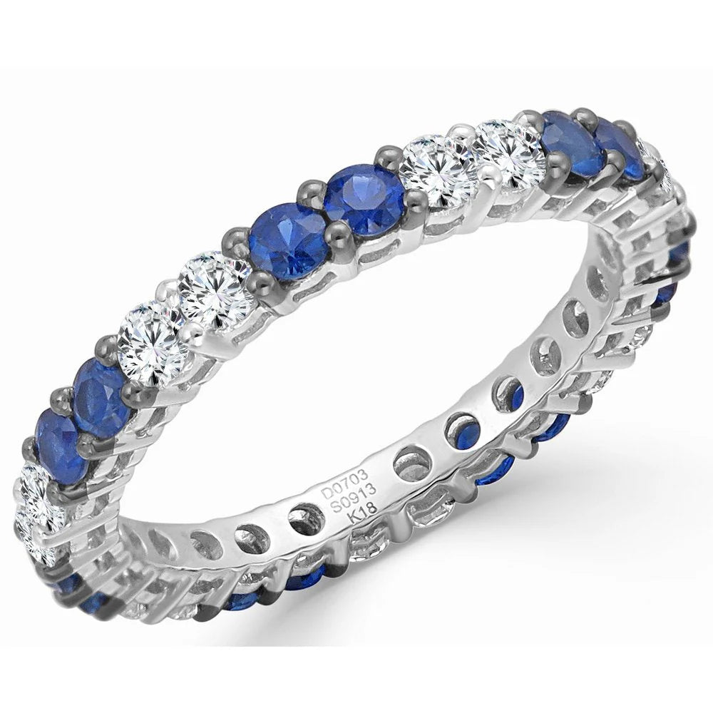 Rachel Blue Sapphire & Diamond Ring