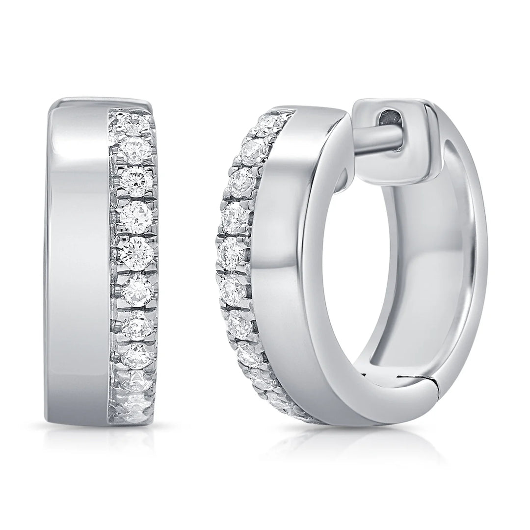 Diamond Huggie Earrings