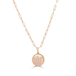 Load image into Gallery viewer, Emery Emerald Cut Diamond Medallion Necklace

