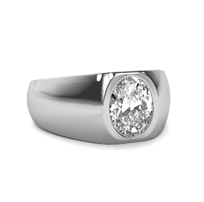 Bold OVAL Diamond Solitaire RING