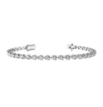 Load image into Gallery viewer, Pear Shape Diamond Tennis Bracelet
