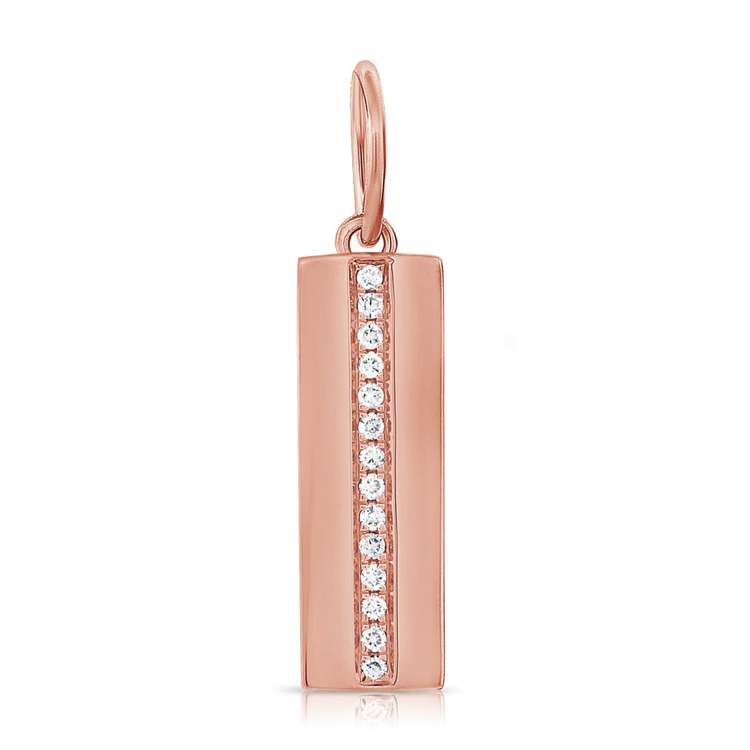 Fluted Diamond Charm