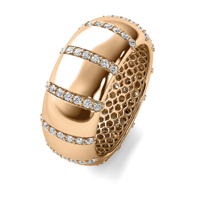 Chic String Diamond Ring