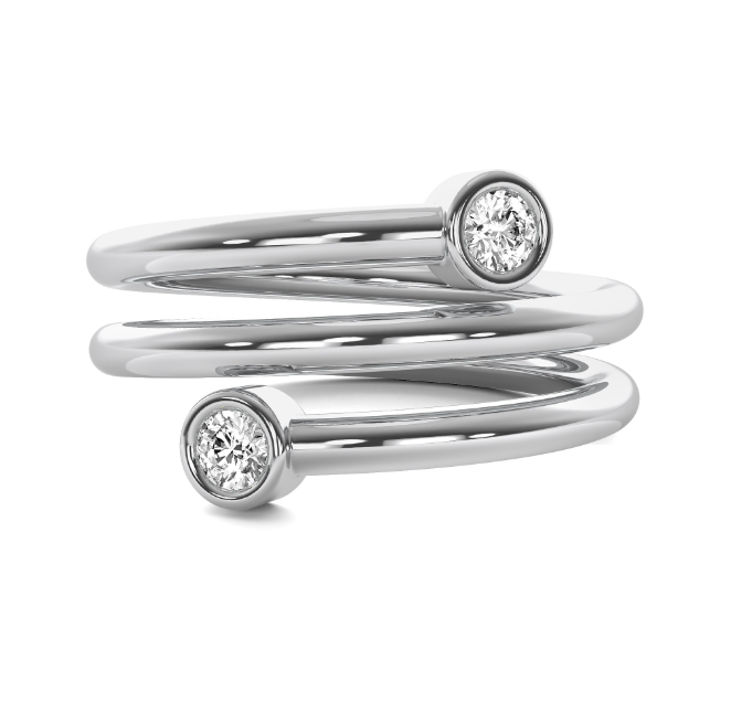 Rosy Diamond Wrap Ring