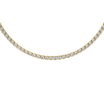 Load image into Gallery viewer, Sophia Emerald EAST WEST Diamond Bezel Tennis Necklace
