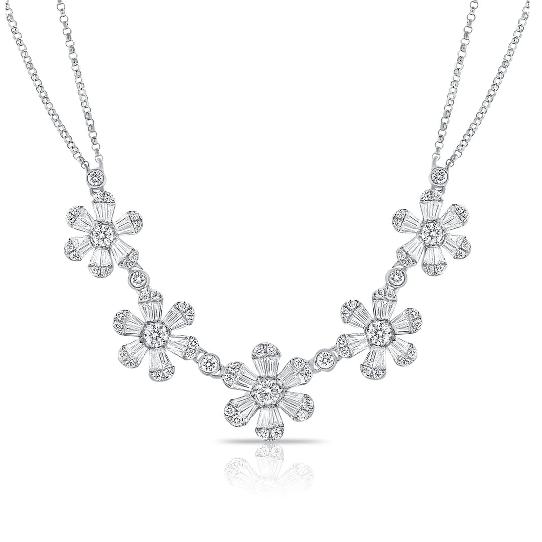 Hibiscus Diamond Flower Necklace