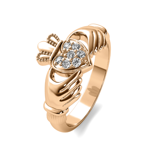 Diamond Claddagh Ring