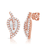 Load image into Gallery viewer, Leaf Diamond Stud Earrings
