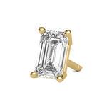 Load image into Gallery viewer, Emerald Cut Lab Grown Diamond Four Prong Basket Studs
