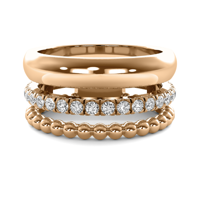 Trinity Diamond Bead Ring