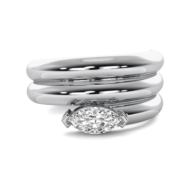 Lab Grown Marquise Wrap Diamond Ring