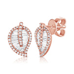 Load image into Gallery viewer, Willow Leaf Diamond Stud Earrings
