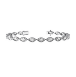 Load image into Gallery viewer, Lab Grown Diamond East West Marquise Bezel Tennis Bracelet
