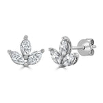 Load image into Gallery viewer, Marquise Diamond Wildflower Studs
