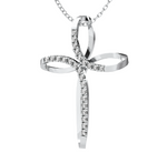 Load image into Gallery viewer, Lace Diamond Cross Pendant
