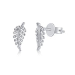 Load image into Gallery viewer, Petite Feather Diamond Stud Earrings
