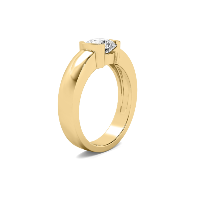 Deep Half Bezel Solitaire Semi Mount