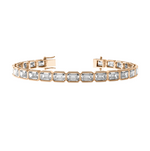 Load image into Gallery viewer, Abu Dhabi East West Emerald Bezel Tennis Bracelet
