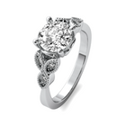 Load image into Gallery viewer, Leaf Diamond Semi Mount
