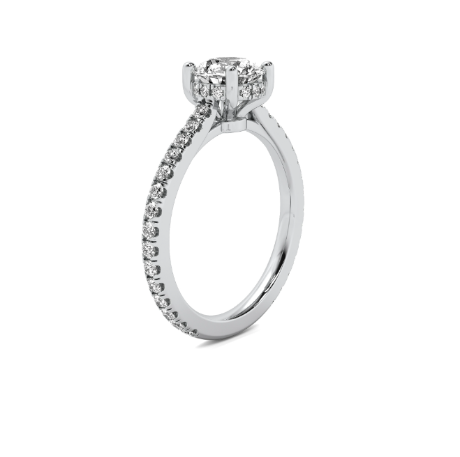 Lily Hidden Halo Diamond Semi Mount