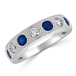 Load image into Gallery viewer, Cyan Sapphire &amp; Diamond Ring
