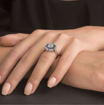 Load image into Gallery viewer, Art Deco Diamond &amp; Sapphire Semi-mount
