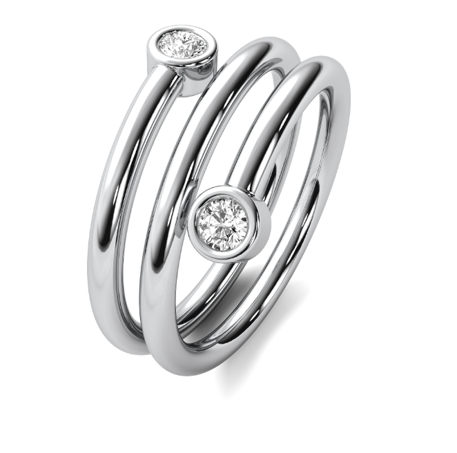 Rosy Diamond Wrap Ring