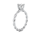 Load image into Gallery viewer, Compass 6 Prong Oval Cut Rope Band Solitaire Semi Mount

